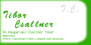 tibor csallner business card